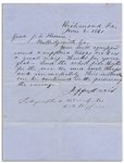 Jefferson Davis Autograph Letter Signed to Georgia's Governor in June 1861, Asking for Troops -- ''...your well equipped, armed & supplied troops are to us a great relief - thanks for your zeal...''